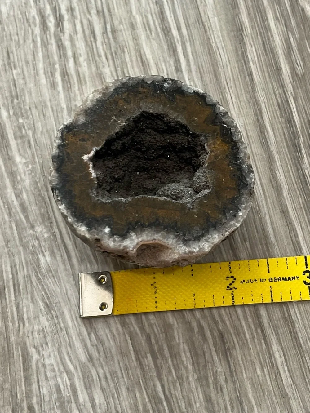 1/2 Geode Brown Crystal Rock Specimen Home Decor